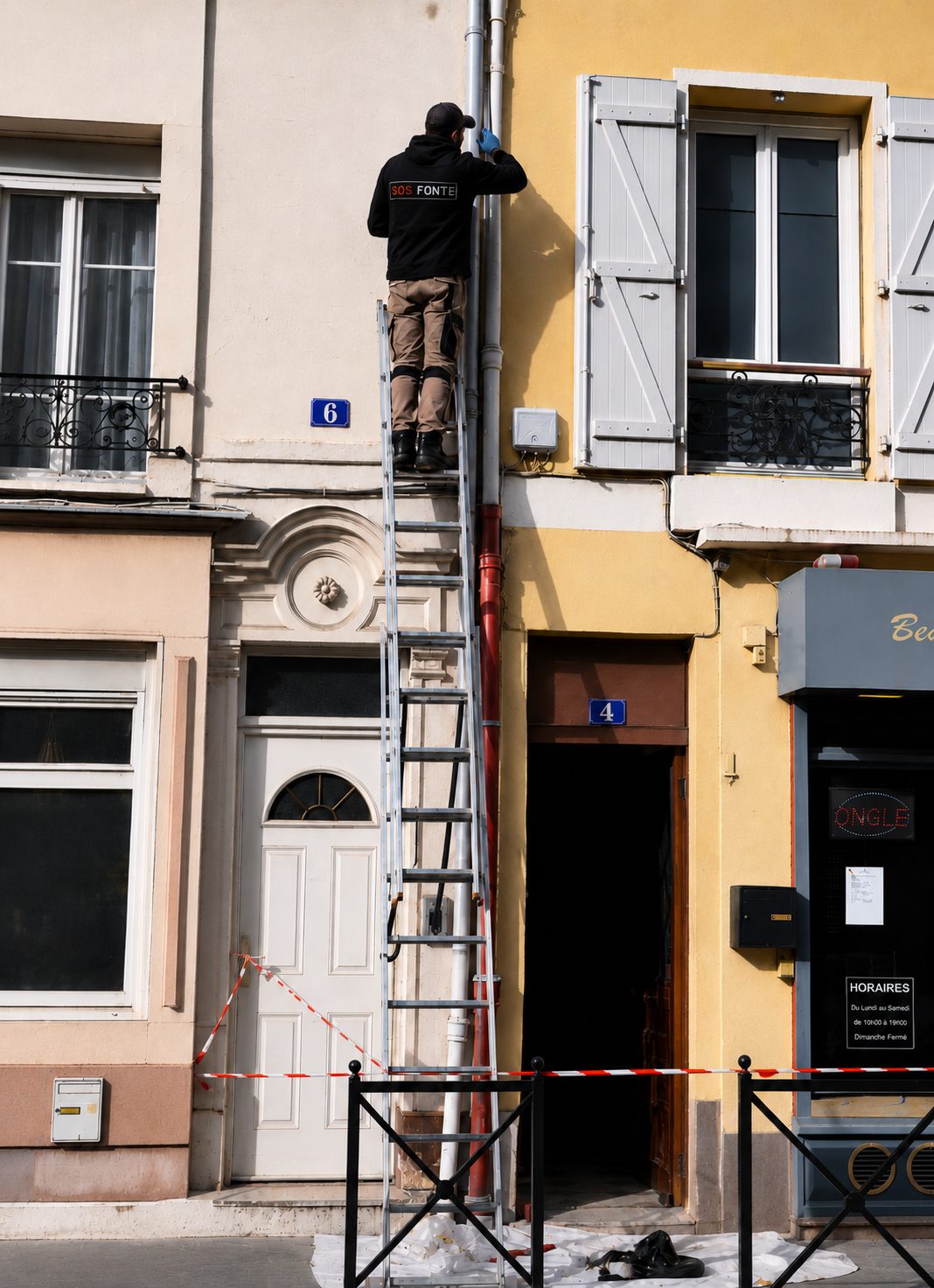 Remplacement colonne fonte EU EV EP — immeuble Paris IDF
