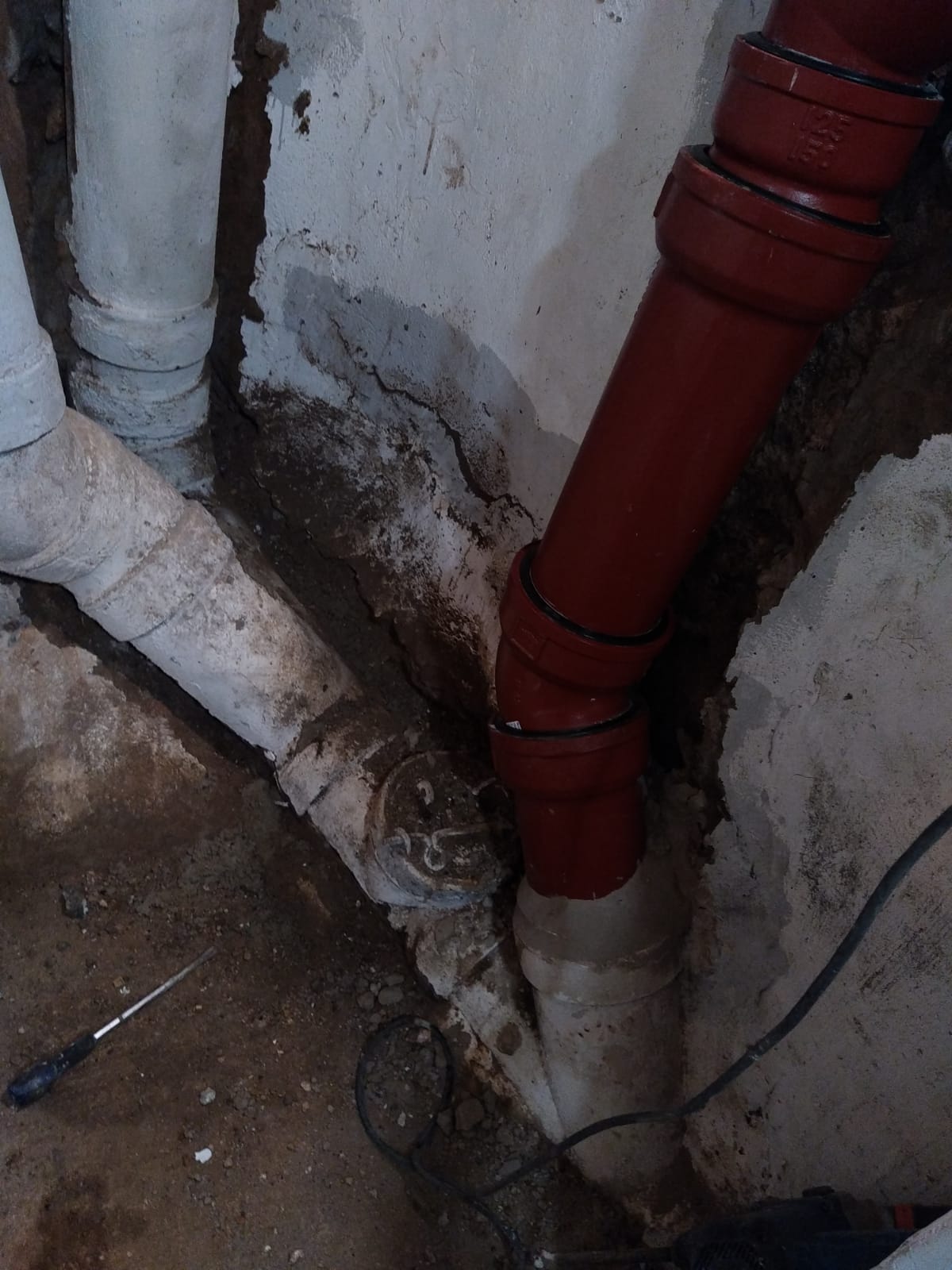 Collecteur fonte cave Paris 17 DN125 DN200 remplacement
