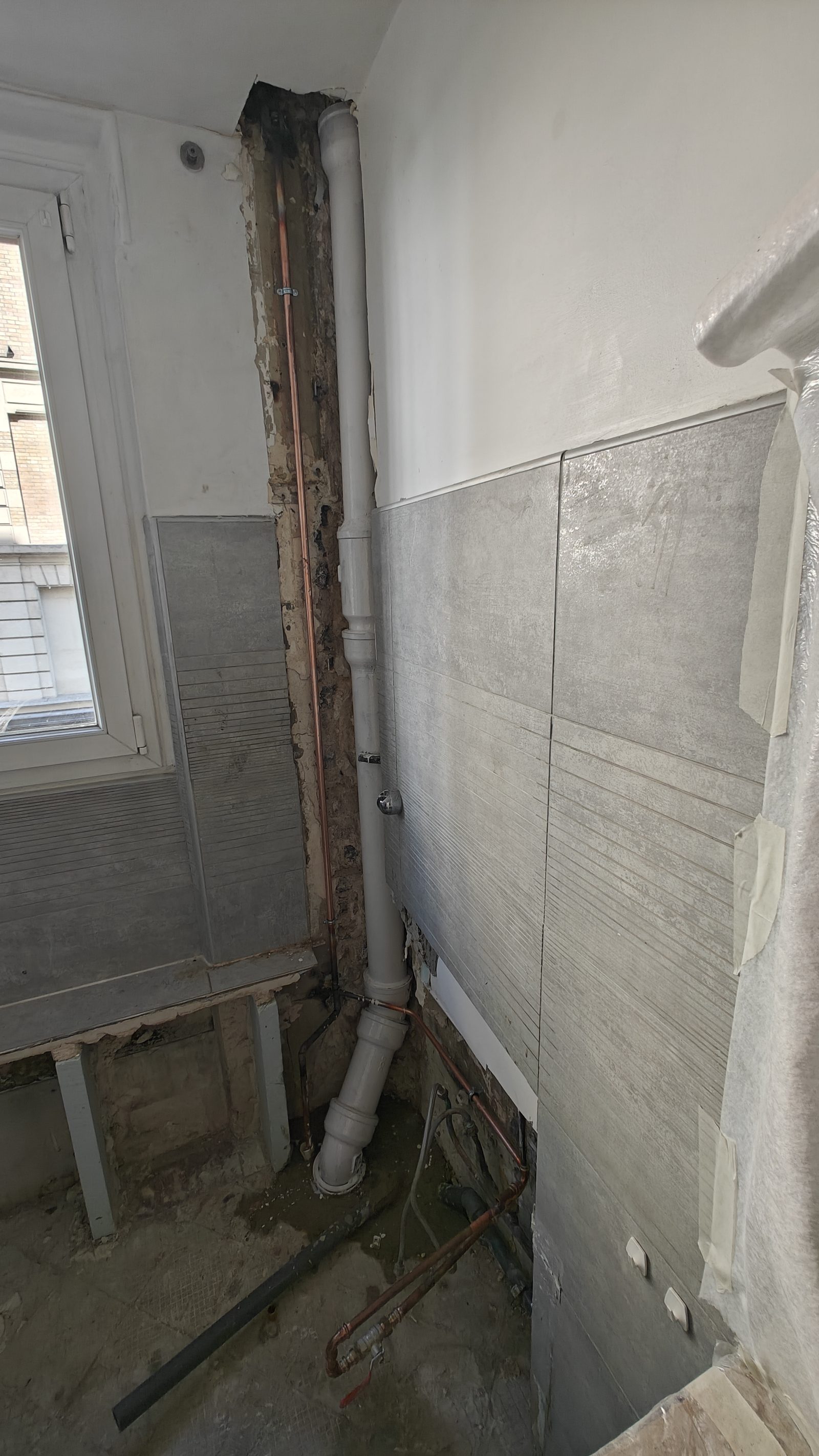 Remplacement tronçon fonte immeuble haussmannien Paris 17